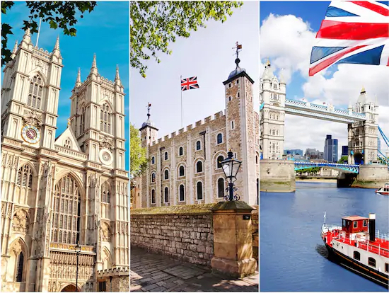 日本人ガイドと地下鉄 徒歩で行く ウェストミンスター寺院 ロンドン塔 テムズ川クルーズ London Xyz